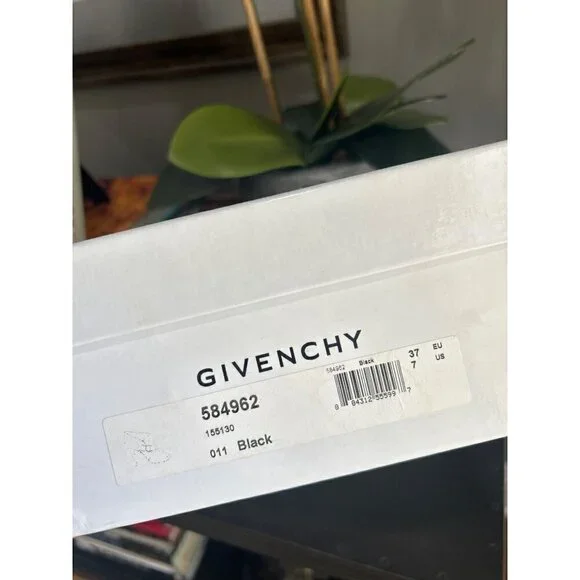 Givenchy Patent Leather Peep Toe Ankle Booties Black Womens Size 7 - Picture 11 of 11